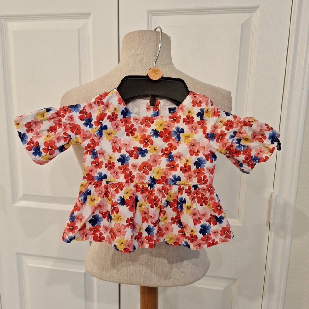 Janie And Jack 6-12mos Floral Baby Top